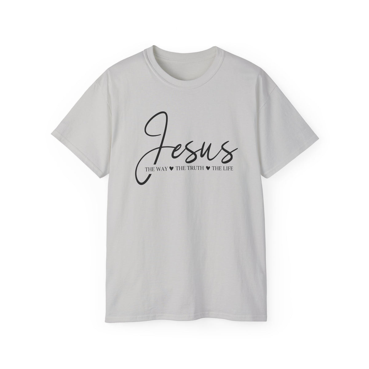 Jesus Script Tee — "Jesus: The Way The Truth The Life" Christian Faith T-Shirt