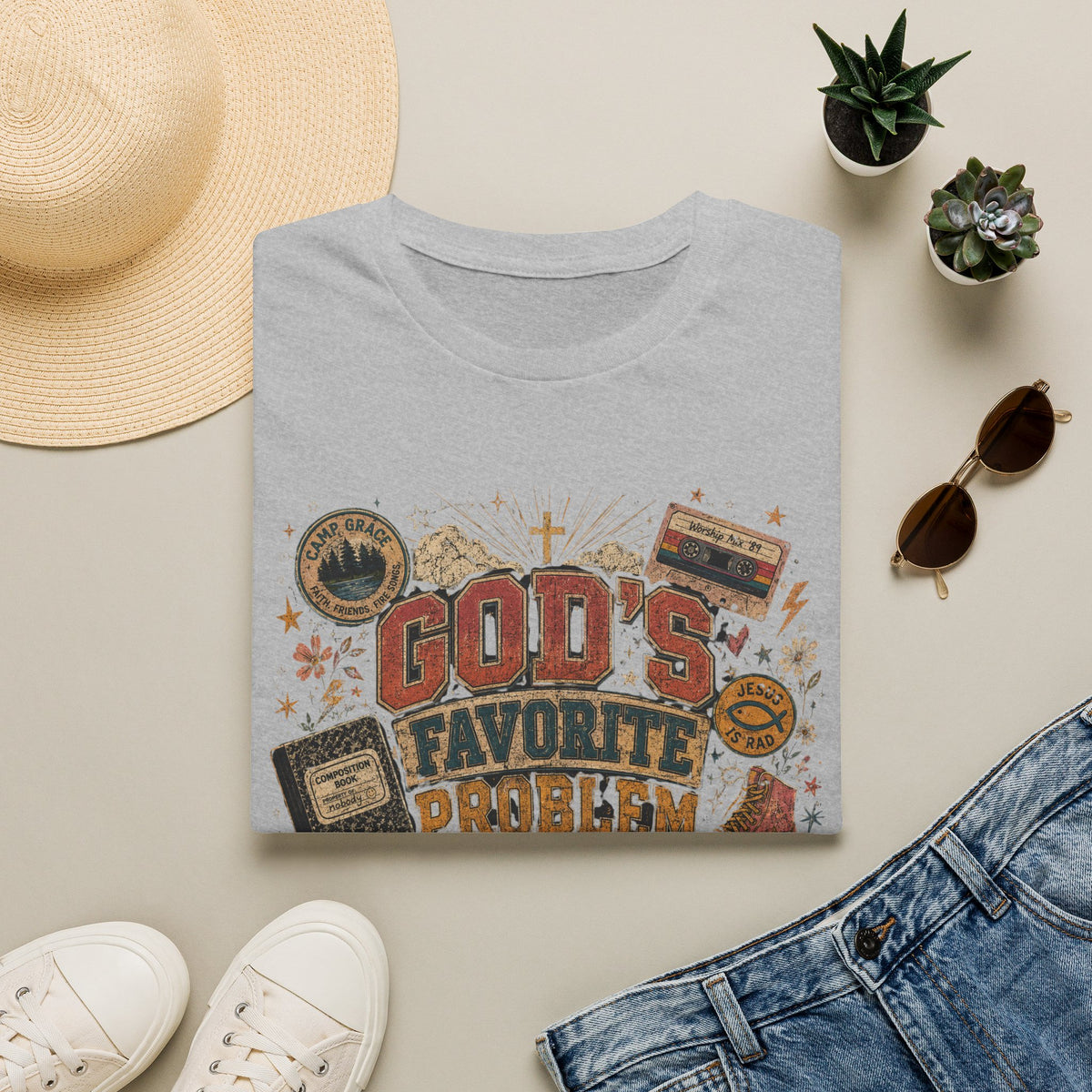 God's Favorite Problem Child T-Shirt — Vintage Faith Graphic Tee