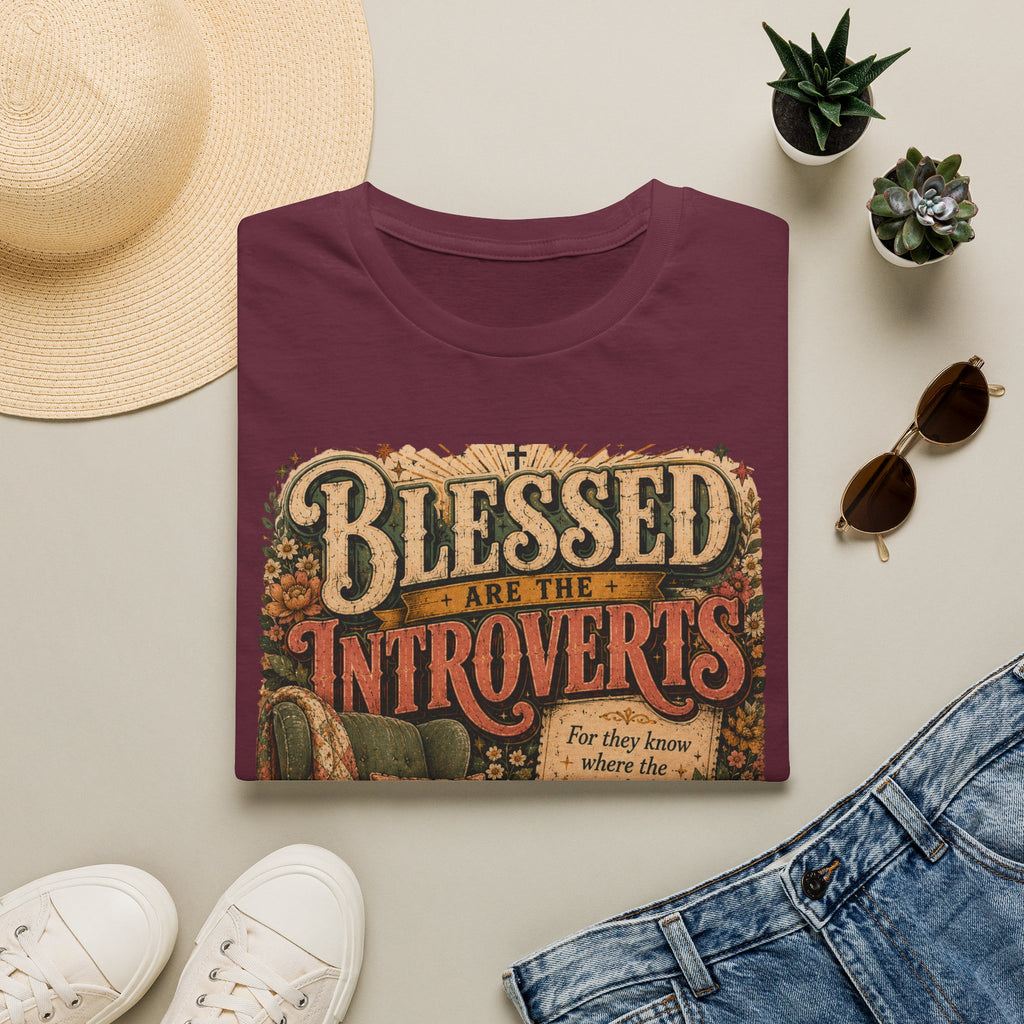 Blessed Are the Introverts T-Shirt — Cozy Vintage Introvert Tee