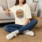 Christian T-Shirt — "Jesus Saves" Vintage Script Faith Tee