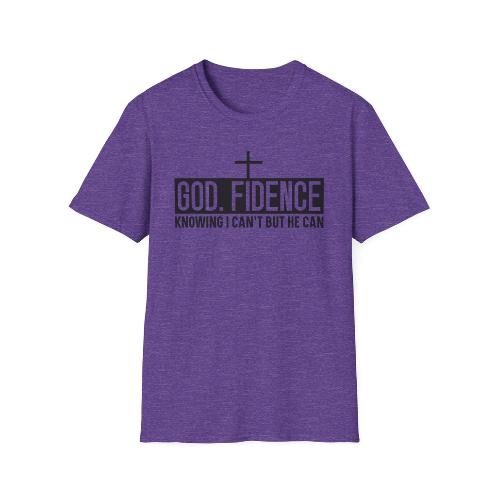 Faith Confidence T-Shirt — "God. Fidence" Christian Inspirational Tee
