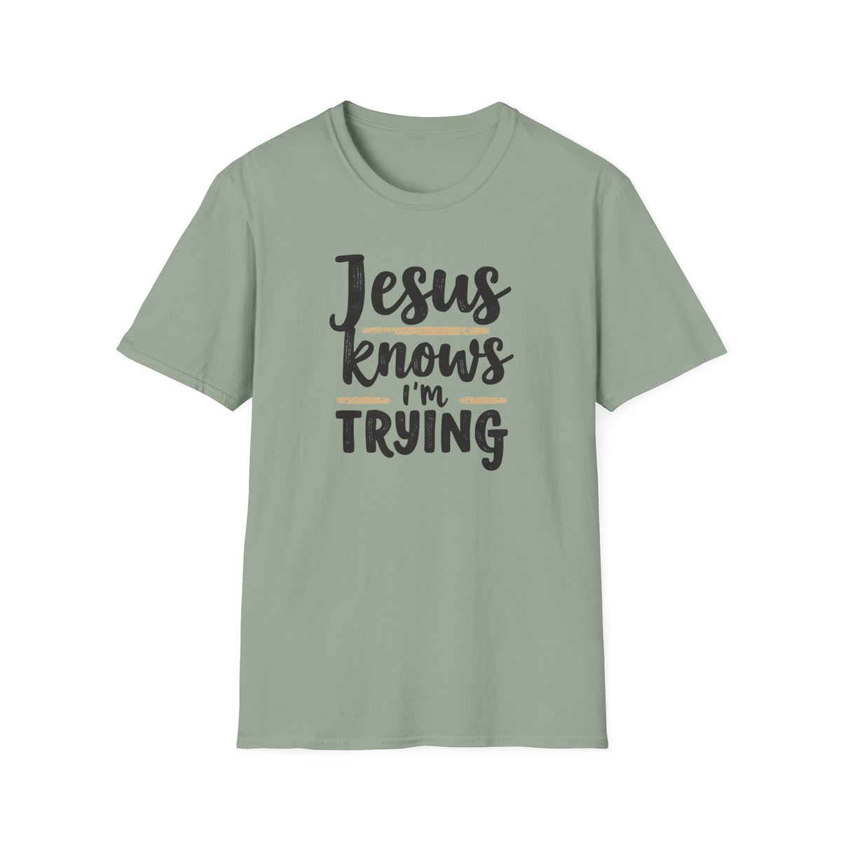 Jesus Knows I’m Trying Christian T-Shirt