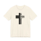 Christian Cross T-Shirt – 'Jesus, Forgiving, Love, Kindness' Word Cloud Tee