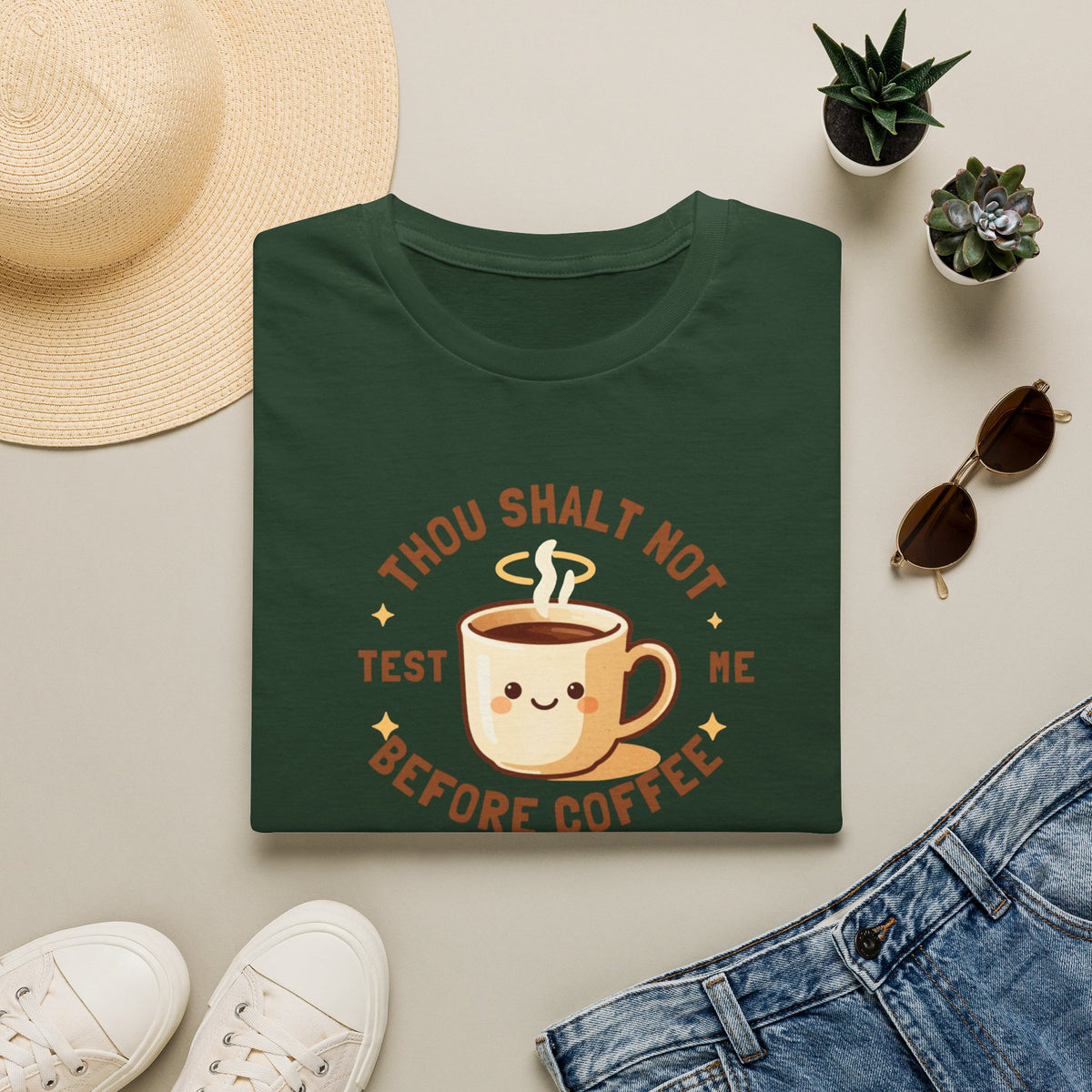 Thou Shalt Not Test Me Before Coffee T-Shirt