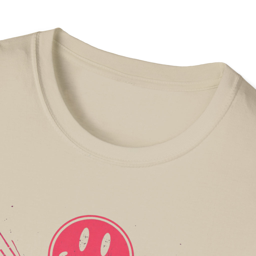 Faith Smiley Cross T-Shirt — Colorful Retro Smile Faces Graphic Tee