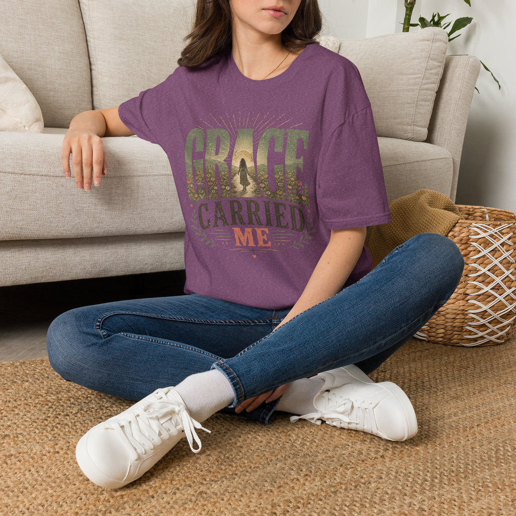 Grace Carried Me T‑Shirt — Inspirational Christian Faith Graphic Tee