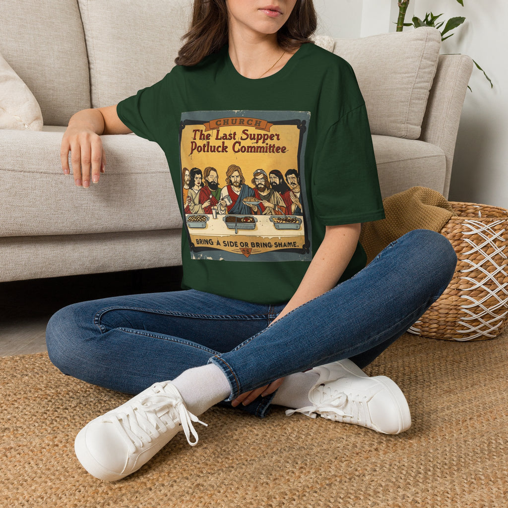 The Last Supper Potluck Committee Tee – “Bring a Side or Bring Shame” Graphic T-Shirt