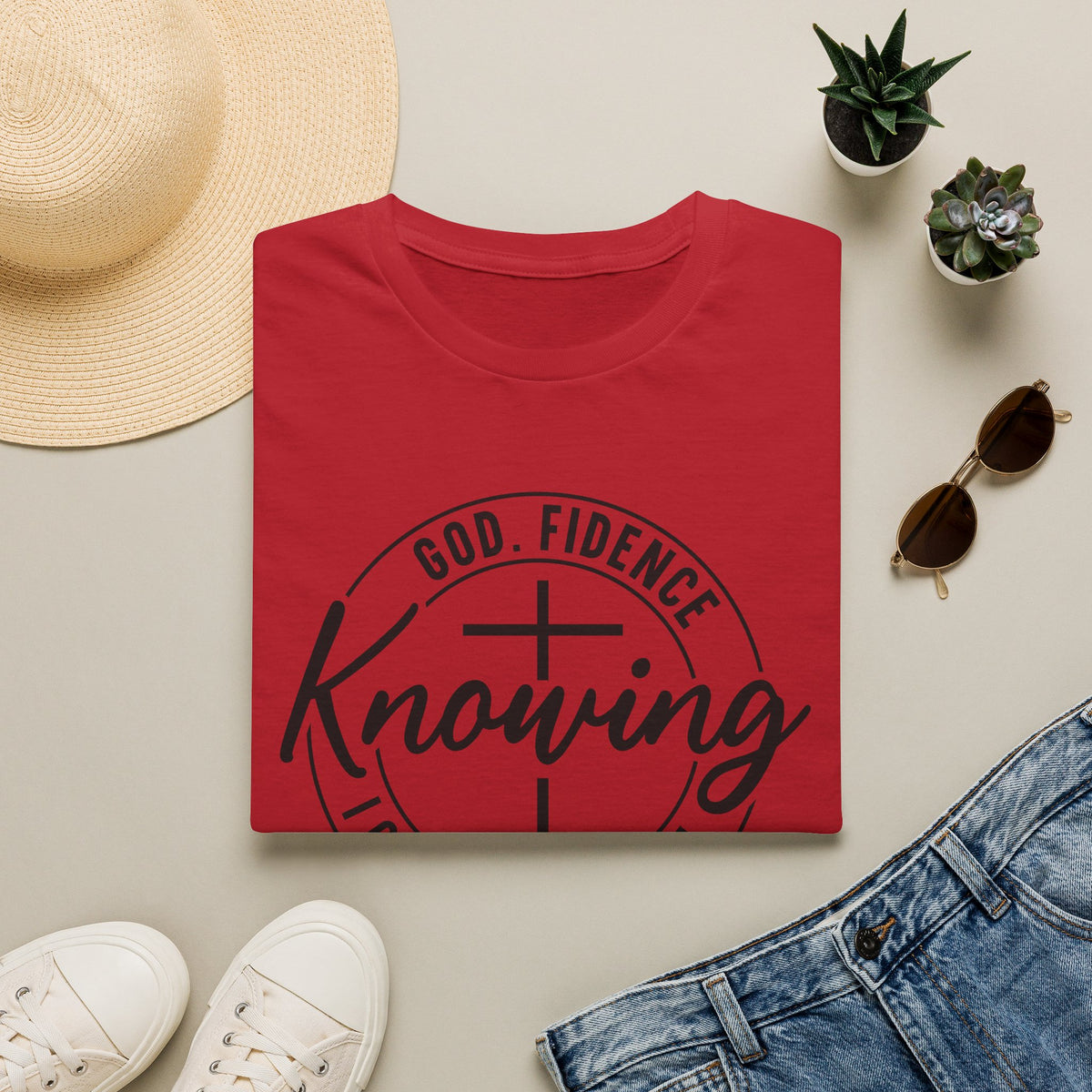 Faith-Based 'Knowing' T-Shirt — God, Fidence Graphic Tee