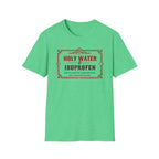 Holy Water & Ibuprofen T-Shirt — Funny Gen X Survival Tee