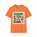 Fellowship Flannel & Fatigue T‑Shirt — Campfire Christian Retreat Tee
