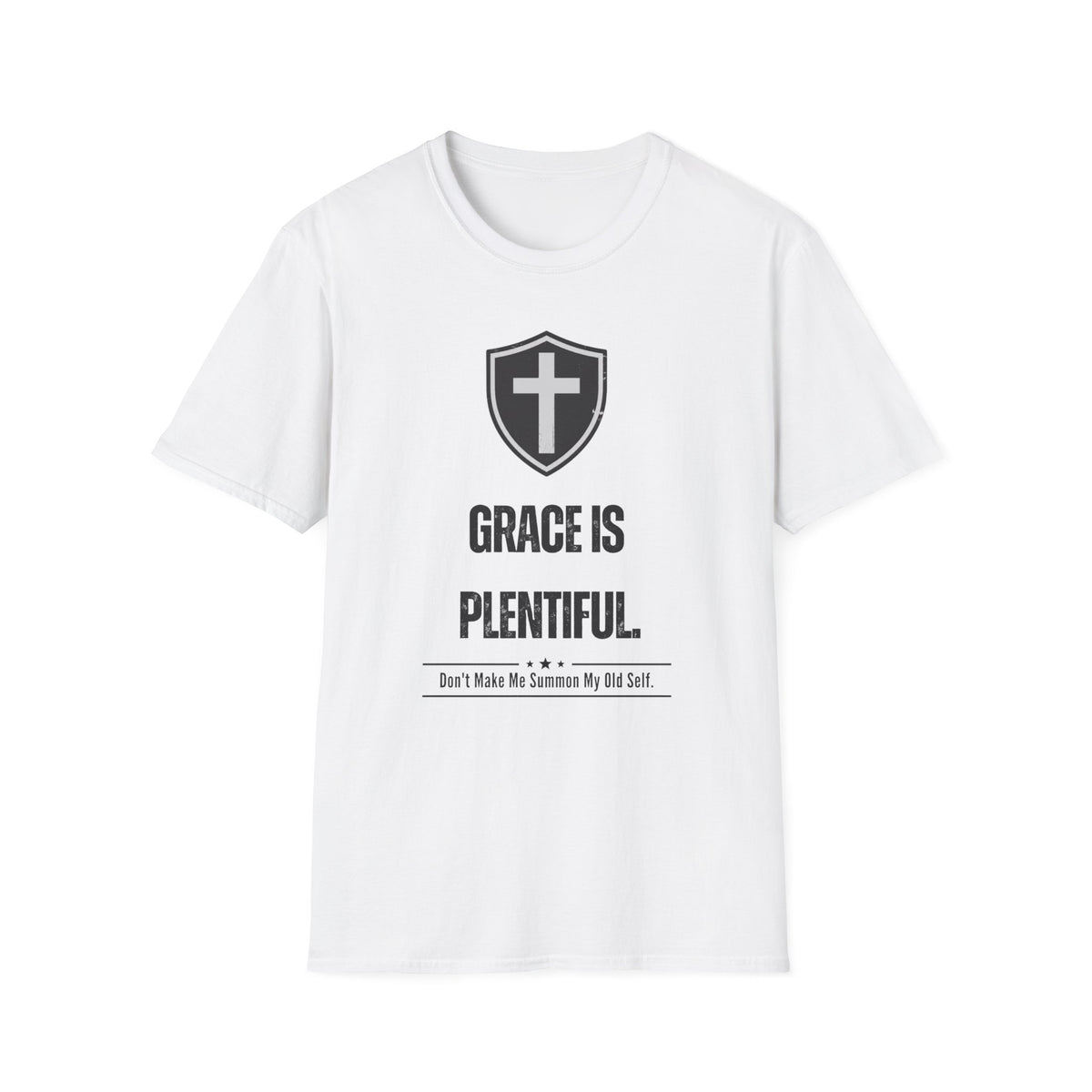 Grace Is Plentiful Christian T-Shirt — Shield & Cross Faith Tee