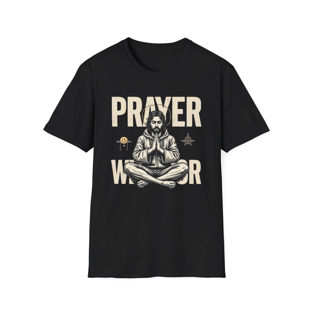 Prayer Warrior T-Shirt — Meditative Jesus Graphic Tee