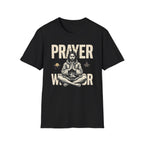Prayer Warrior T-Shirt — Meditative Jesus Graphic Tee
