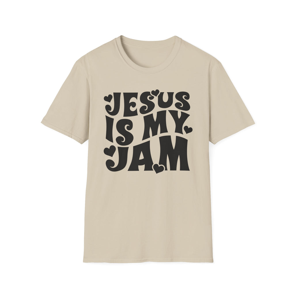 Jesus Is My Jam T-Shirt — Retro Heart Faith Tee