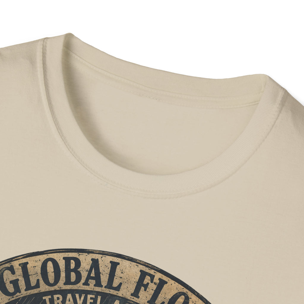 Global Flood Travel Badge T-Shirt – Vintage Ark Graphic Tee ("Unsubscribe from Humanity")