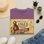 T-Shirt — "Apostle Paul's Anger Management Seminar" Vintage Christian Humor Tee