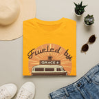 Fueled by Grace & Caffeine Van T-Shirt — Retro Coffee Roadtrip Tee