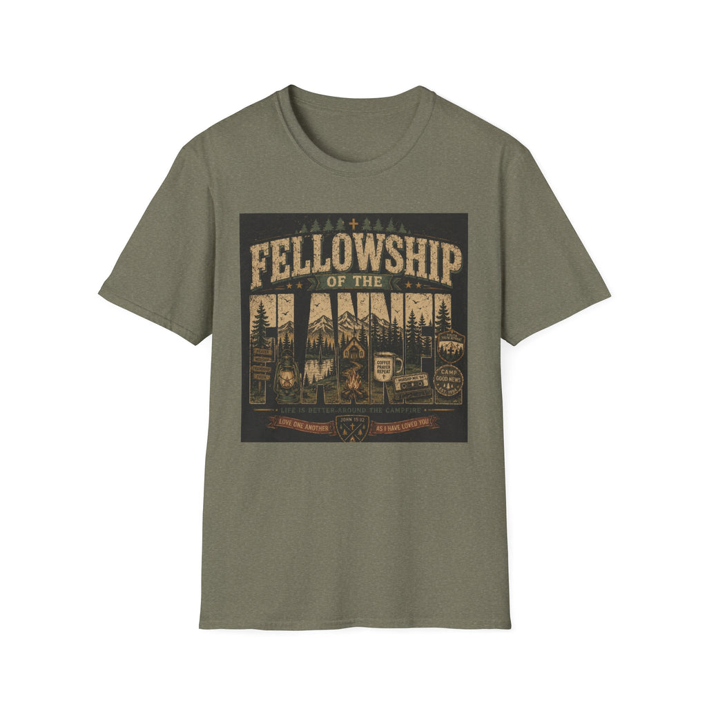Fellowship of the Flannel T-Shirt — Vintage Outdoor Camping Tee