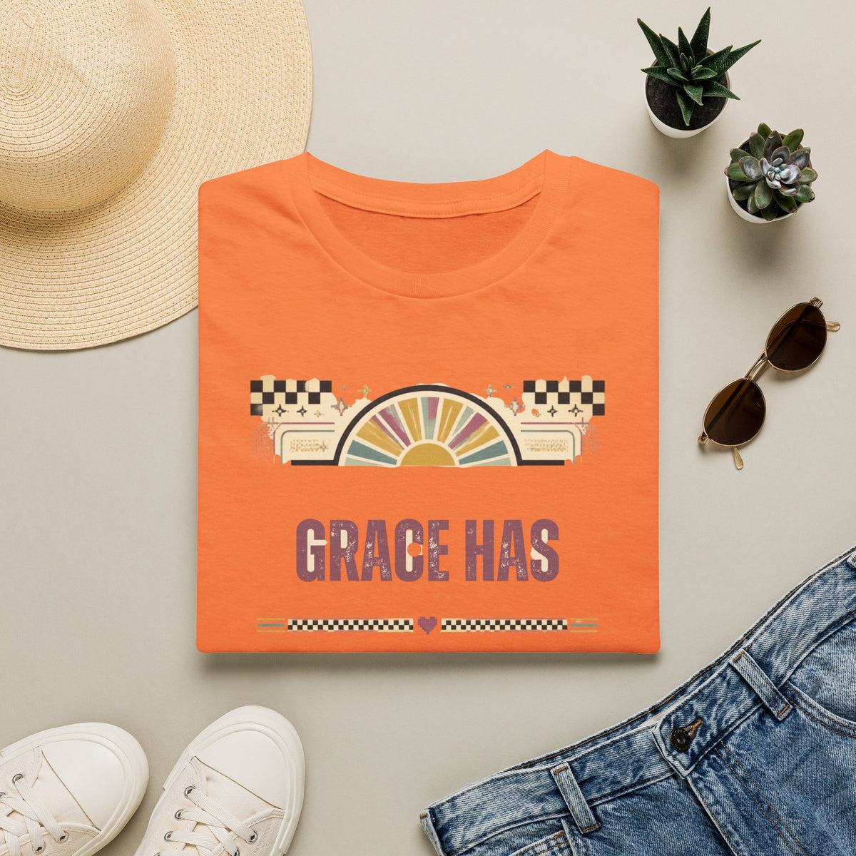 Grace Has Entered the Chat T-Shirt — Retro Boho Graphic Tee for Women