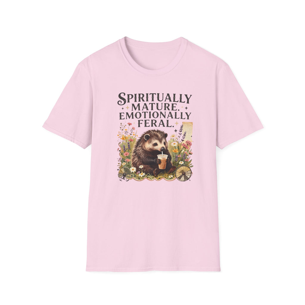 "Spiritually Mature, Emotionally Feral" Hedgehog Graphic Tee