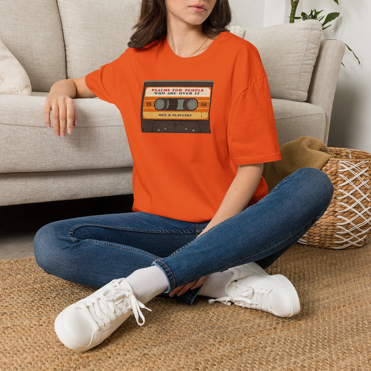 Retro Cassette T-Shirt — "Mixtapes for People Who Are Over It" Vintage Music Tee