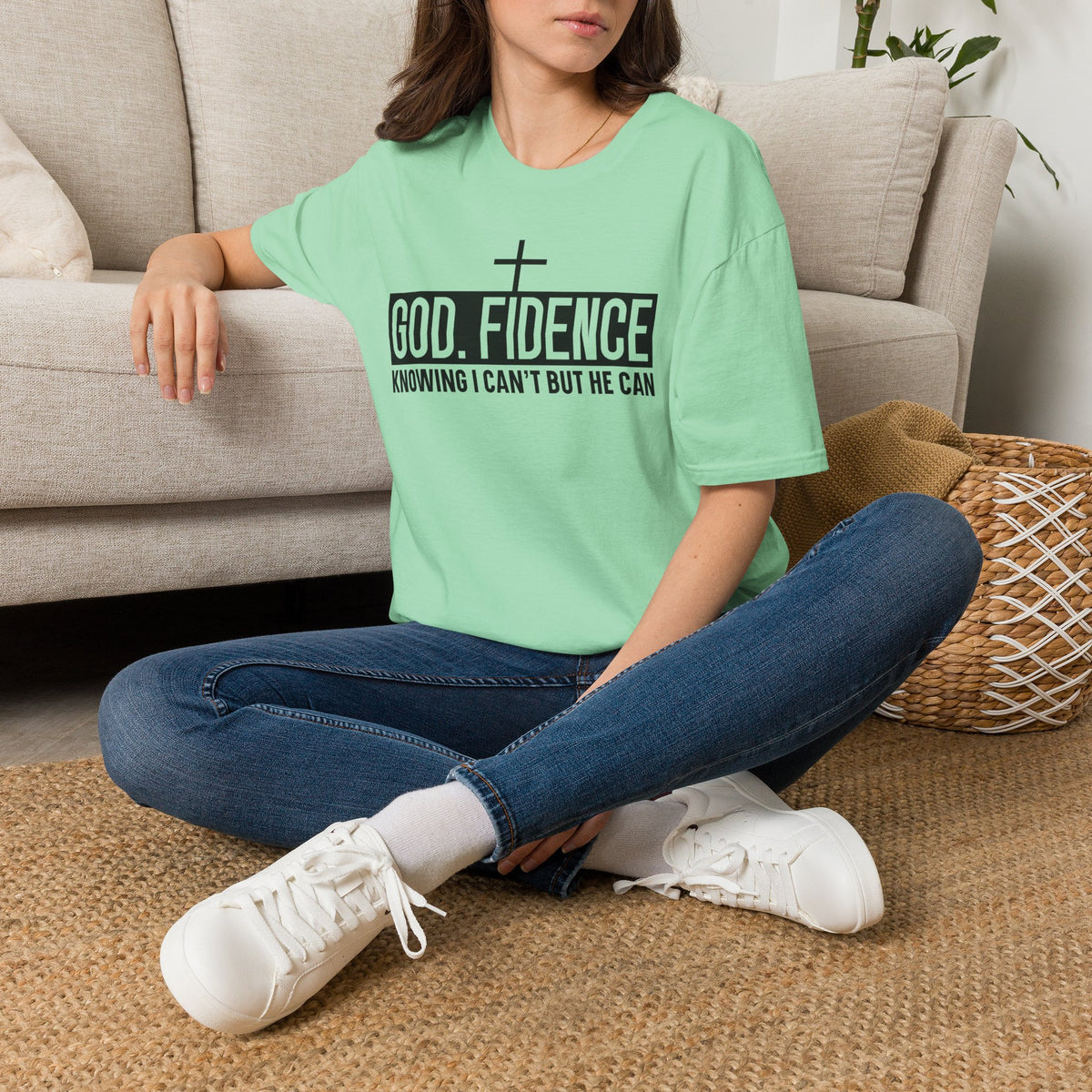 Faith Confidence T-Shirt — "God. Fidence" Christian Inspirational Tee