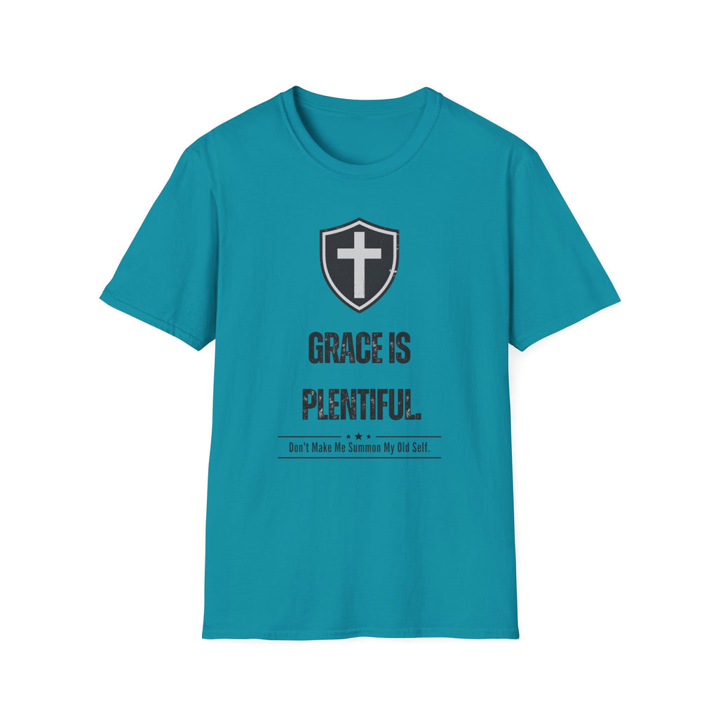 Grace Is Plentiful Christian T-Shirt — Shield & Cross Faith Tee