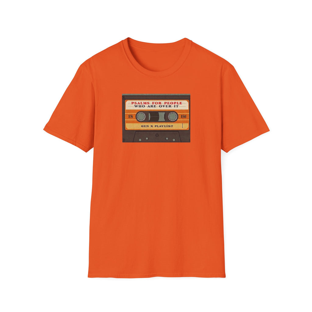 Retro Cassette T-Shirt — "Mixtapes for People Who Are Over It" Vintage Music Tee