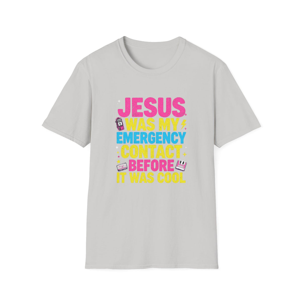 "Jesus Was My Emergency Contact Before It Was Cool" Christian Graphic Tee