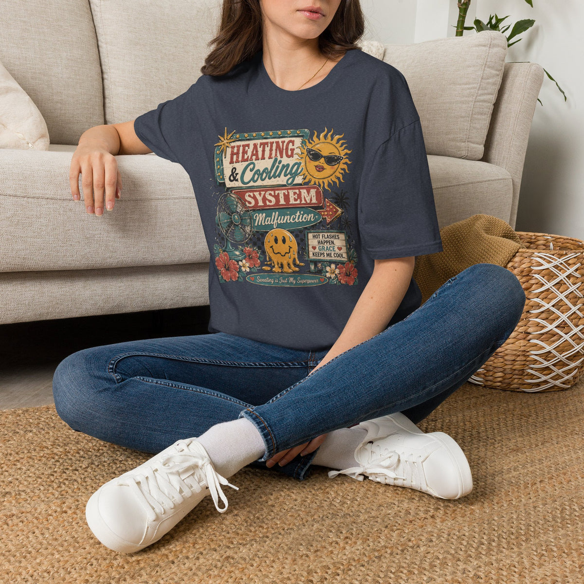 Heating & Cooling System T-Shirt — Retro HVAC Vacation Vibes Tee