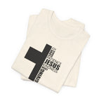 Christian Cross T-Shirt – 'Jesus, Forgiving, Love, Kindness' Word Cloud Tee