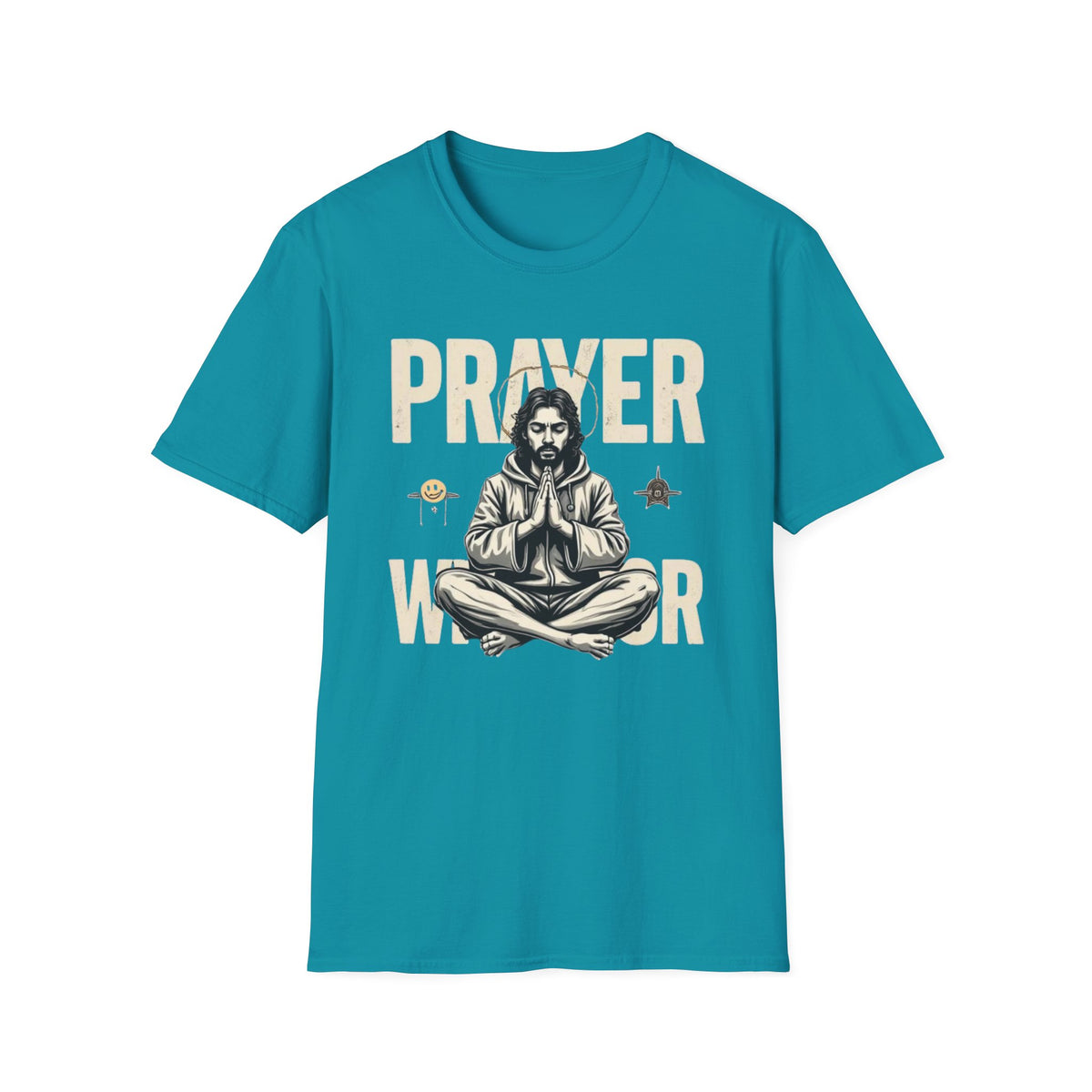 Prayer Warrior T-Shirt — Meditative Jesus Graphic Tee