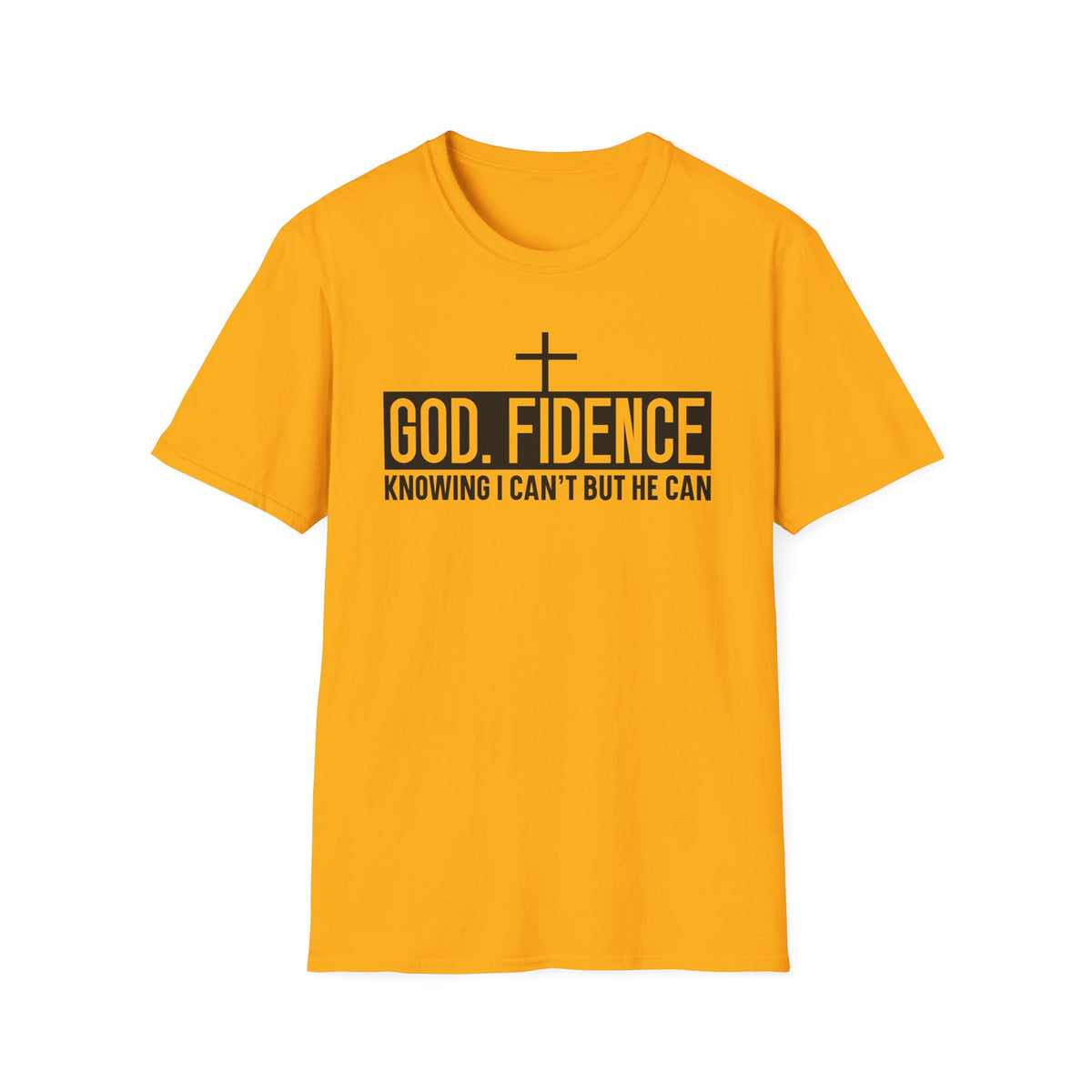 Faith Confidence T-Shirt — "God. Fidence" Christian Inspirational Tee