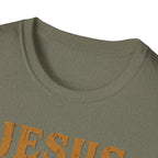 Christian Coffee T-Shirt - "Jesus Loves Me But I Still Need Coffee" Faith Tee