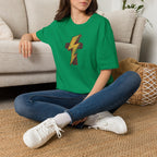 Vintage Lightning Bolt T-Shirt — Retro Distressed Yellow Bolt Tee