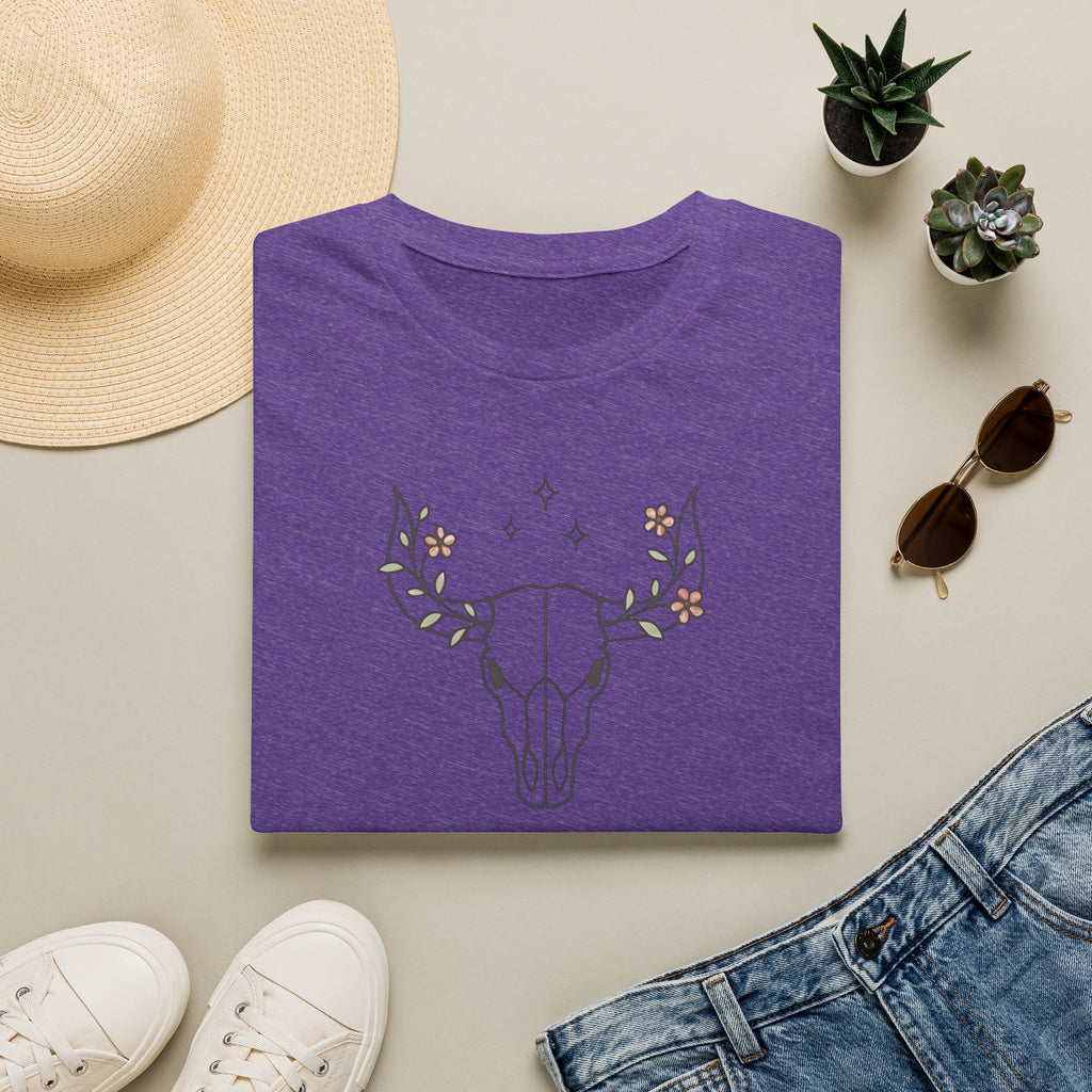 Floral deer skull T-Shirt