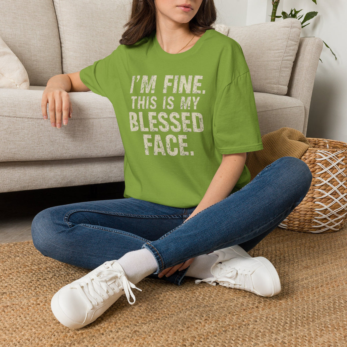 Blessed Face T-Shirt — "I'm Fine. This Is My Blessed Face." Graphic Tee