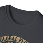Global Flood Travel Badge T-Shirt – Vintage Ark Graphic Tee ("Unsubscribe from Humanity")