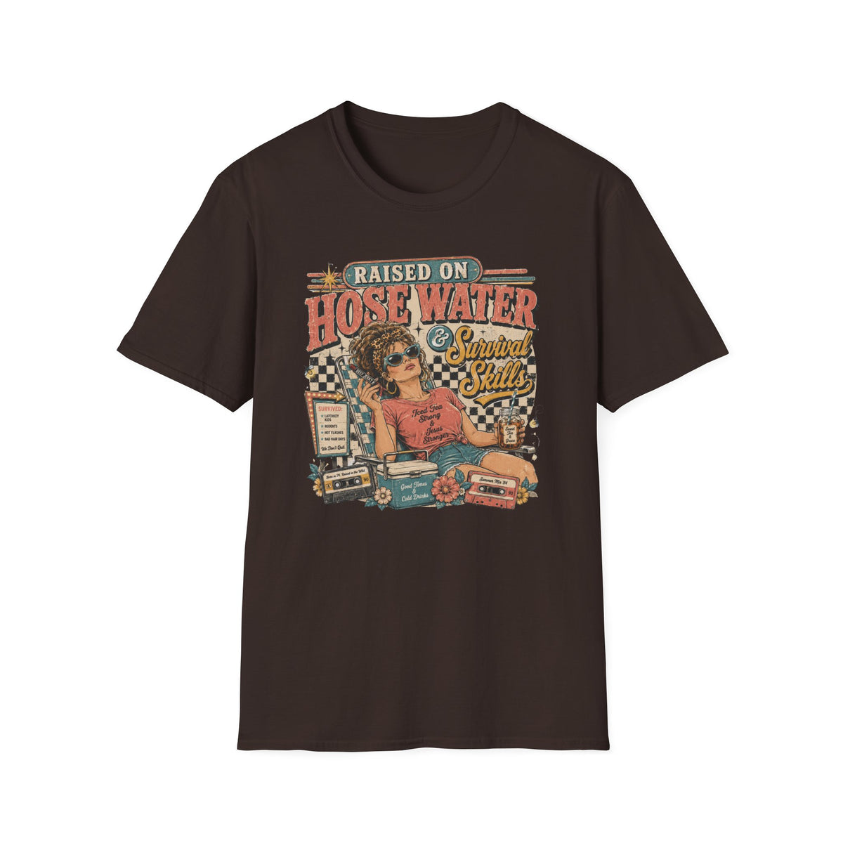 Raised on Hose Water Retro Graphic T-Shirt — Vintage Barber/Salon Vibes