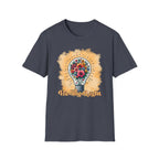 Be The Light Graphic T-Shirt — Floral Lightbulb Inspirational Tee