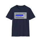 Prayer Request Loading T-Shirt — "Please Wait... God Is Buffering" Christian Graphic Tee