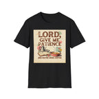 T-Shirt — “Lord, Give Me Patience (And Maybe More Coffee)” Vintage Coffee Tee