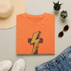 Vintage Lightning Bolt T-Shirt — Retro Distressed Yellow Bolt Tee