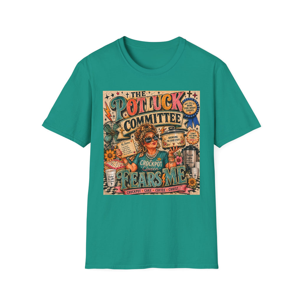 Potluck Committee T-Shirt — Vintage Retro Funny 'The Potluck Committee' Graphic Tee