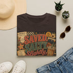 Saved Salty Slightly Overstimulated T-Shirt — Vintage Coastal Christian Graphic Tee