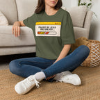 T-Shirt — "Powered by Jesus and Sarcasm" Graphic Tee