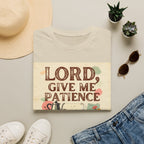 T-Shirt — “Lord, Give Me Patience (And Maybe More Coffee)” Vintage Coffee Tee