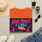 Retro 'End Times & Chill' T-Shirt — Vaporwave Sunset Tee