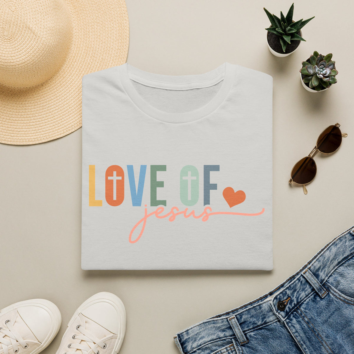 Love of Jesus T-Shirt — Pastel Christian Faith Tee