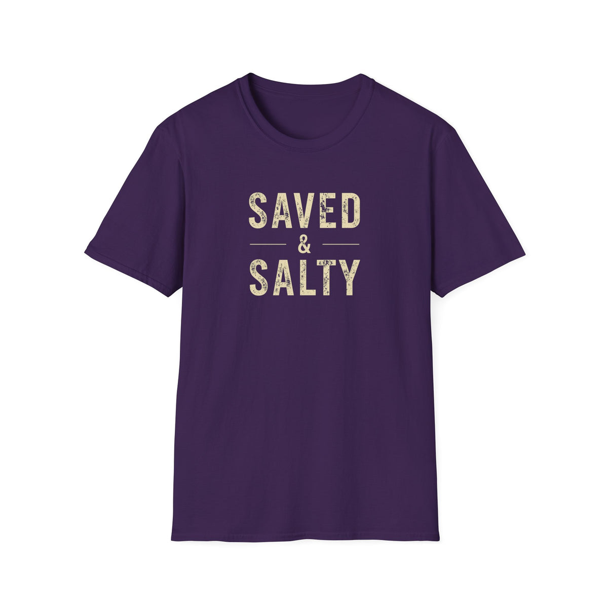 Saved & Salty T‑Shirt — Christian Beachy Faith Graphic Tee